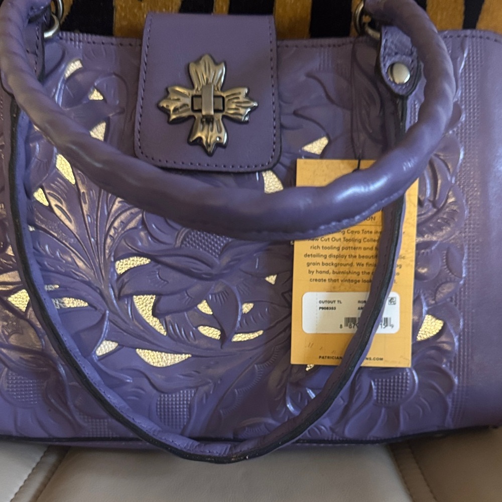 Purple Floral Women Bag - Picture 4 of 8
